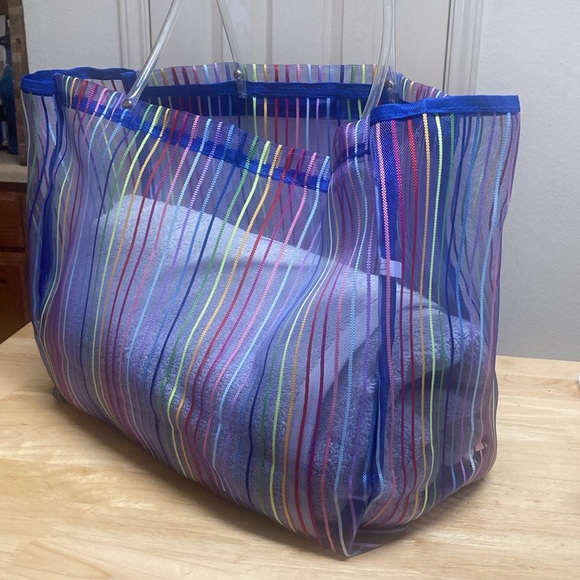 Loteria Colorful Striped Tote Bag - Picture 8 of 10